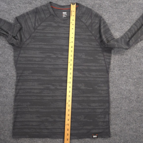 SAXX Aerator Shirt Mens Large Gray Camo Performance Running Hiking Long Sleeve - Picture 6 of 8